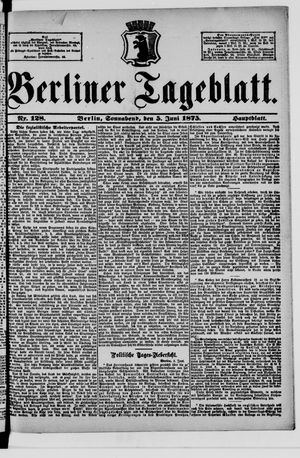 Berliner Tageblatt und Handels-Zeitung on Jun 5, 1875