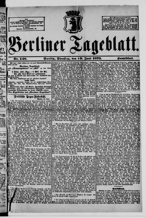 Berliner Tageblatt und Handels-Zeitung vom 29.06.1875