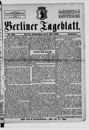 Berliner Tageblatt und Handels-Zeitung vom 08.07.1875