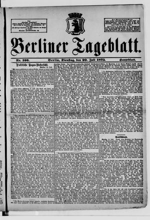 Berliner Tageblatt und Handels-Zeitung vom 20.07.1875