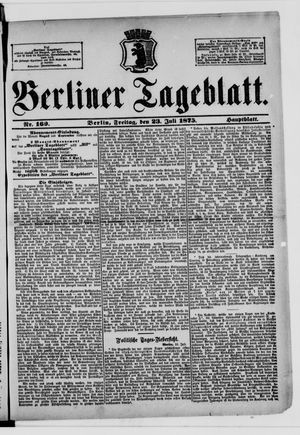 Berliner Tageblatt und Handels-Zeitung vom 23.07.1875