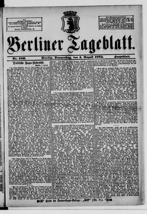 Berliner Tageblatt und Handels-Zeitung vom 05.08.1875