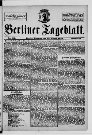 Berliner Tageblatt und Handels-Zeitung vom 15.08.1875