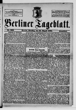 Berliner Tageblatt und Handels-Zeitung vom 31.08.1875