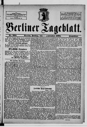 Berliner Tageblatt und Handels-Zeitung on Sep 3, 1875