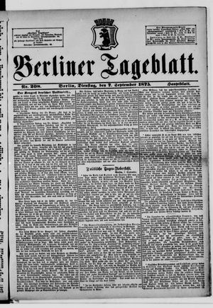 Berliner Tageblatt und Handels-Zeitung vom 07.09.1875