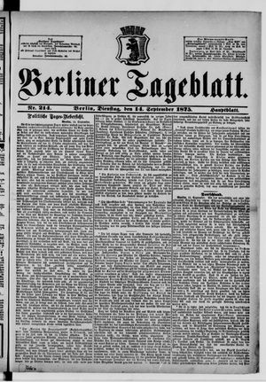 Berliner Tageblatt und Handels-Zeitung vom 14.09.1875