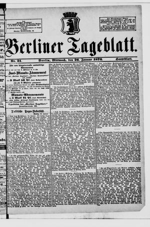 Berliner Tageblatt und Handels-Zeitung vom 26.01.1876