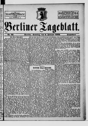 Berliner Tageblatt und Handels-Zeitung on Feb 6, 1876