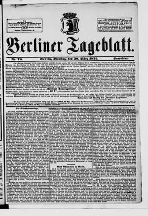 Berliner Tageblatt und Handels-Zeitung vom 28.03.1876