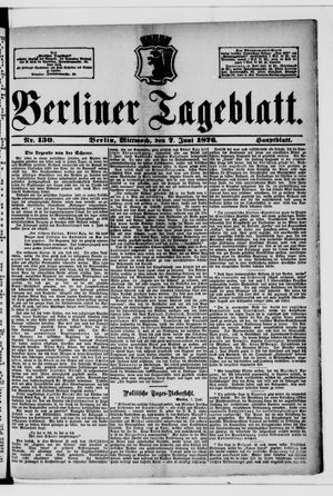 Berliner Tageblatt und Handels-Zeitung vom 07.06.1876