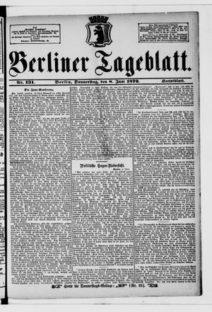 Berliner Tageblatt und Handels-Zeitung on Jun 8, 1876