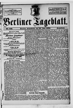 Berliner Tageblatt und Handels-Zeitung vom 24.06.1876