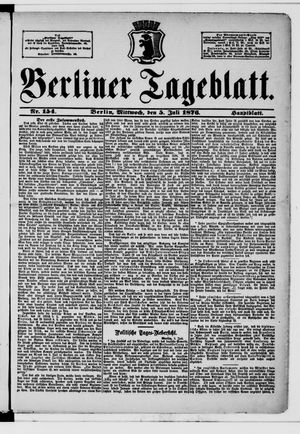 Berliner Tageblatt und Handels-Zeitung on Jul 5, 1876