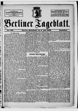 Berliner Tageblatt und Handels-Zeitung vom 08.07.1876