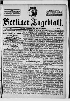 Berliner Tageblatt und Handels-Zeitung vom 26.07.1876