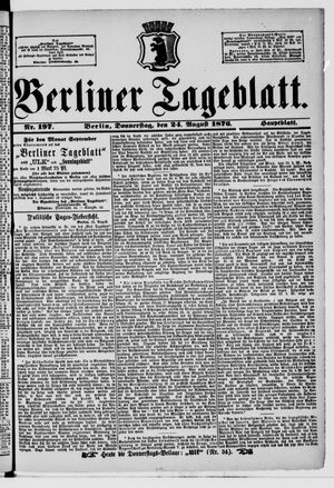 Berliner Tageblatt und Handels-Zeitung vom 24.08.1876