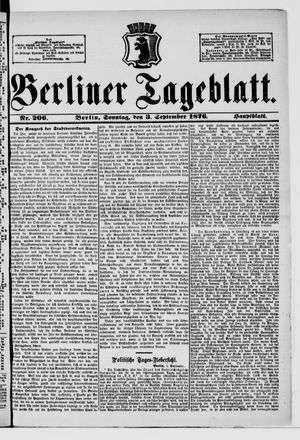Berliner Tageblatt und Handels-Zeitung vom 03.09.1876