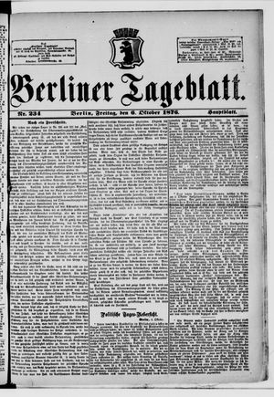 Berliner Tageblatt und Handels-Zeitung vom 06.10.1876