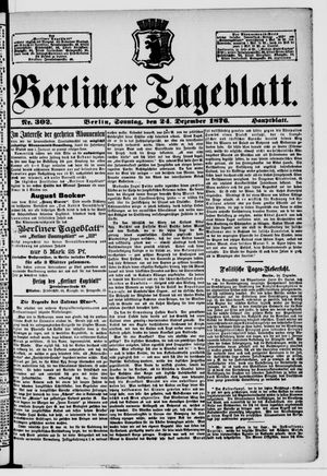 Berliner Tageblatt und Handels-Zeitung vom 24.12.1876