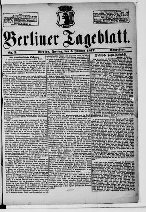 Berliner Tageblatt und Handels-Zeitung vom 05.01.1877