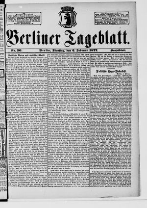 Berliner Tageblatt und Handels-Zeitung vom 06.02.1877