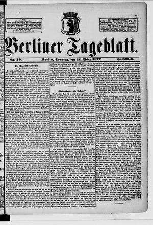 Berliner Tageblatt und Handels-Zeitung vom 11.03.1877