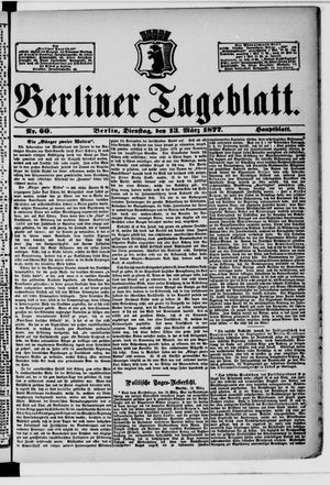 Berliner Tageblatt und Handels-Zeitung vom 13.03.1877