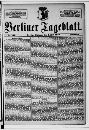 Berliner Tageblatt und Handels-Zeitung on Jul 4, 1877