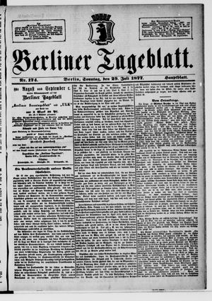 Berliner Tageblatt und Handels-Zeitung vom 29.07.1877