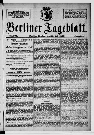 Berliner Tageblatt und Handels-Zeitung vom 31.07.1877