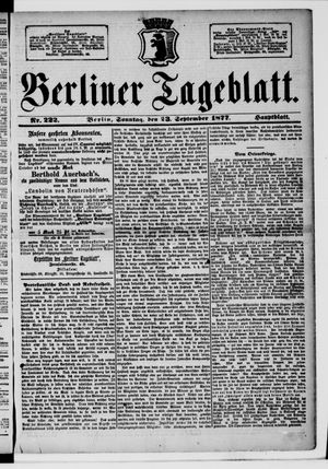 Berliner Tageblatt und Handels-Zeitung vom 23.09.1877
