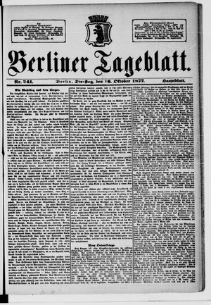 Berliner Tageblatt und Handels-Zeitung vom 16.10.1877