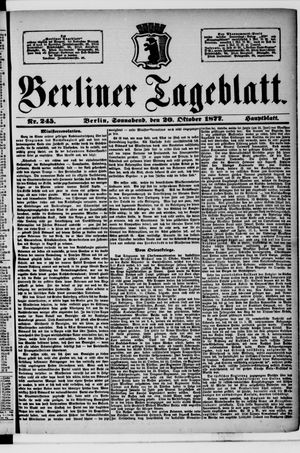 Berliner Tageblatt und Handels-Zeitung vom 20.10.1877