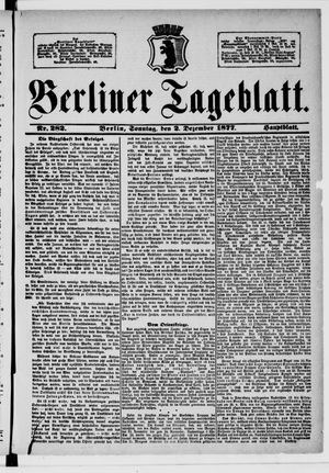 Berliner Tageblatt und Handels-Zeitung vom 02.12.1877