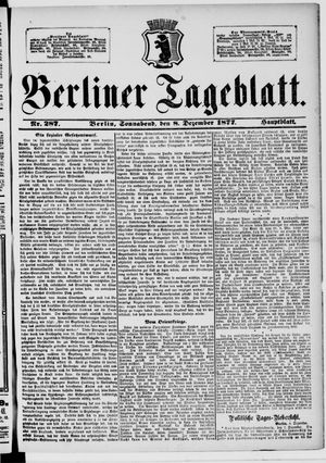 Berliner Tageblatt und Handels-Zeitung vom 08.12.1877