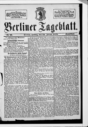 Berliner Tageblatt und Handels-Zeitung vom 25.01.1878