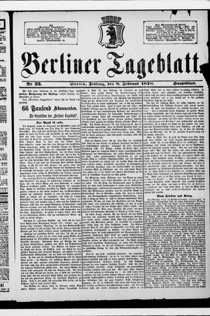 Berliner Tageblatt und Handels-Zeitung vom 08.02.1878