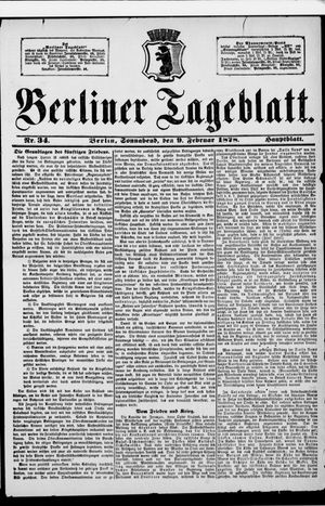 Berliner Tageblatt und Handels-Zeitung vom 09.02.1878