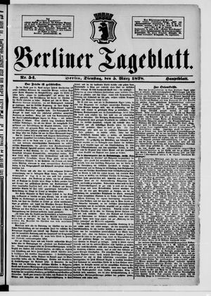 Berliner Tageblatt und Handels-Zeitung vom 05.03.1878