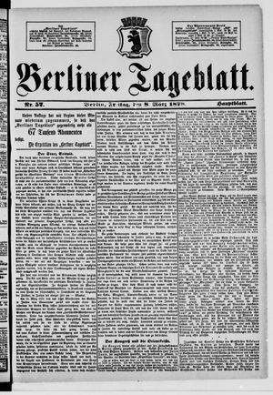 Berliner Tageblatt und Handels-Zeitung vom 08.03.1878