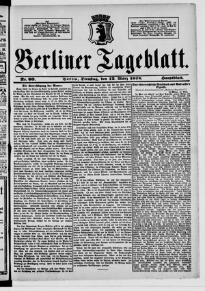 Berliner Tageblatt und Handels-Zeitung vom 12.03.1878