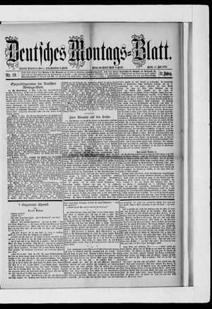 Berliner Tageblatt und Handels-Zeitung on May 13, 1878