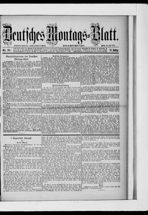 Berliner Tageblatt und Handels-Zeitung on Jul 29, 1878
