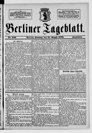 Berliner Tageblatt und Handels-Zeitung vom 11.08.1878