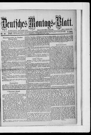 Berliner Tageblatt und Handels-Zeitung vom 18.11.1878