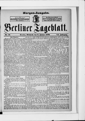 Berliner Tageblatt und Handels-Zeitung on Jan 8, 1879