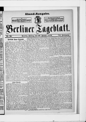 Berliner Tageblatt und Handels-Zeitung vom 17.01.1879