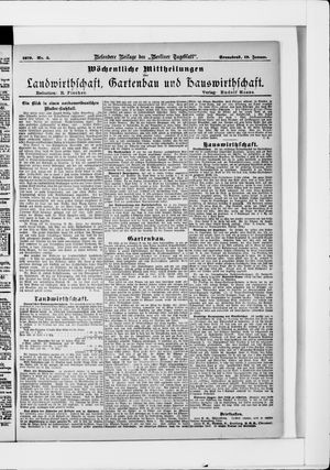 Berliner Tageblatt und Handels-Zeitung on Jan 18, 1879