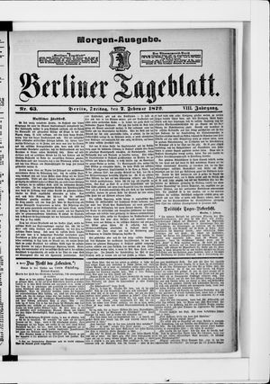 Berliner Tageblatt und Handels-Zeitung vom 07.02.1879